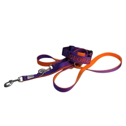 DWA KOLORY – smycz przepinana + obroża CLICK 4 cm