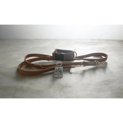 KLASYCZNY – komplet smycz przepinana + obroża CLICK 4 cm