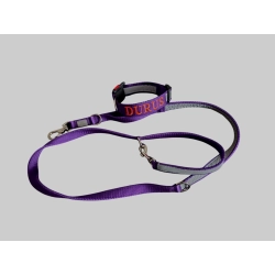 SZKOLENIOWY – obroża CLICK 4 cm + gruba smycz przepinana