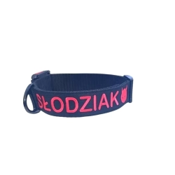 CZARNA TAŚMA *RÓŻ NEON HAFT