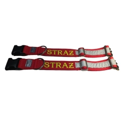 RESCUE STRAŻ – obroża robocza 4 cm z haftem