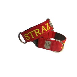 RESCUE STRAŻ – obroża robocza 4 cm z haftem