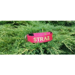 RESCUE STRAŻ – obroża robocza 4 cm z haftem