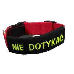 Nakładka z haftem na obroże/ szelki/ smycz