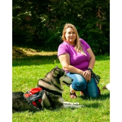 DOGOTERAPIA szelki robocze z płaszczem / haft lub rzepy